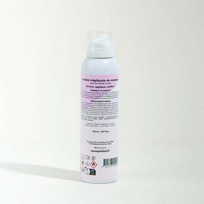 Mousse de massage crépitante et hydratante - Barbe à papa