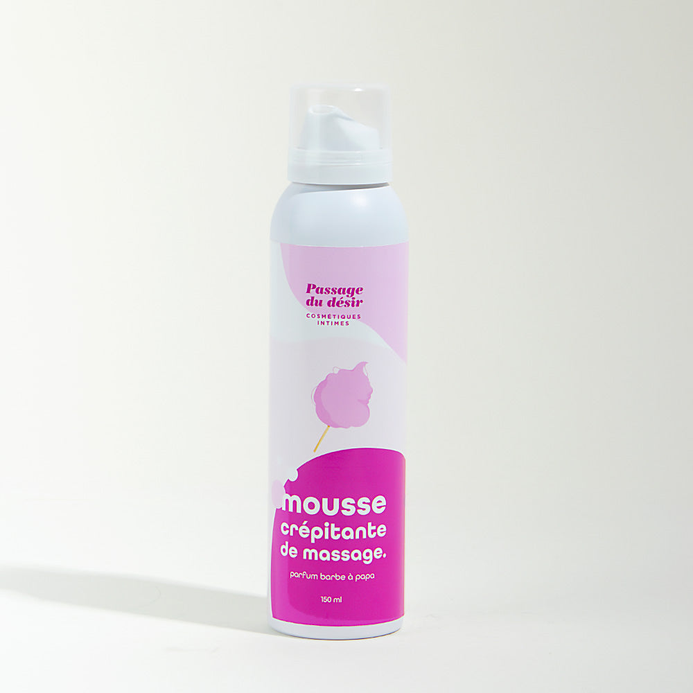 Mousse de massage crépitante et hydratante - Barbe à papa