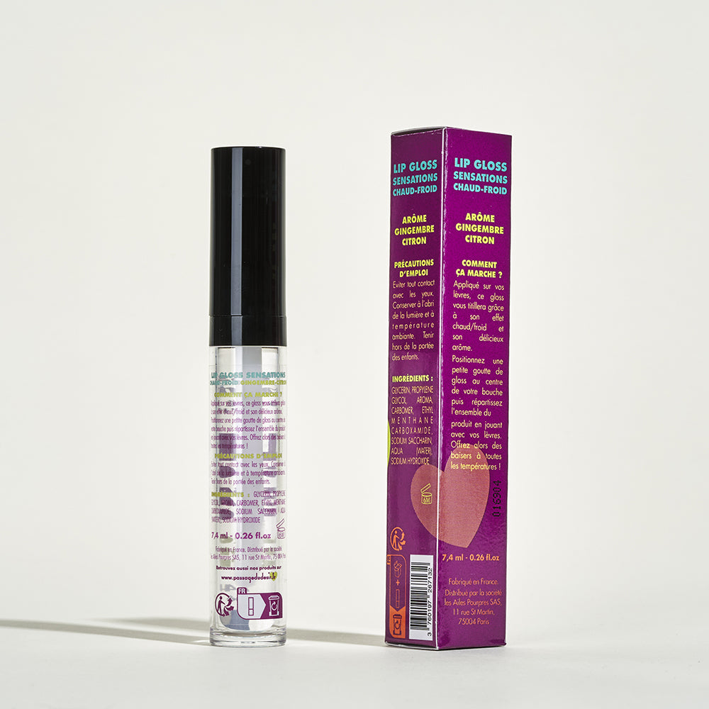 Gloss à lèvres effet chaud froid - Gingembre / Citron