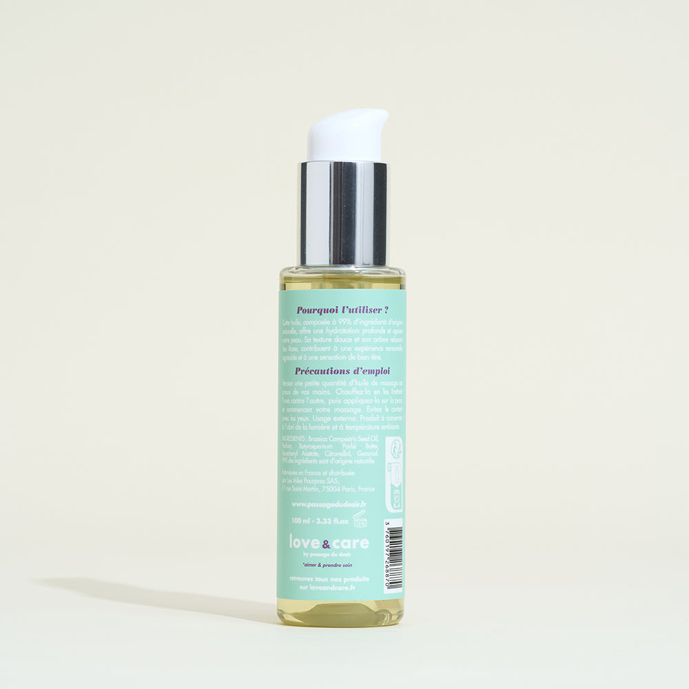 Huile de massage parfumée Love & Care - Tea Rose