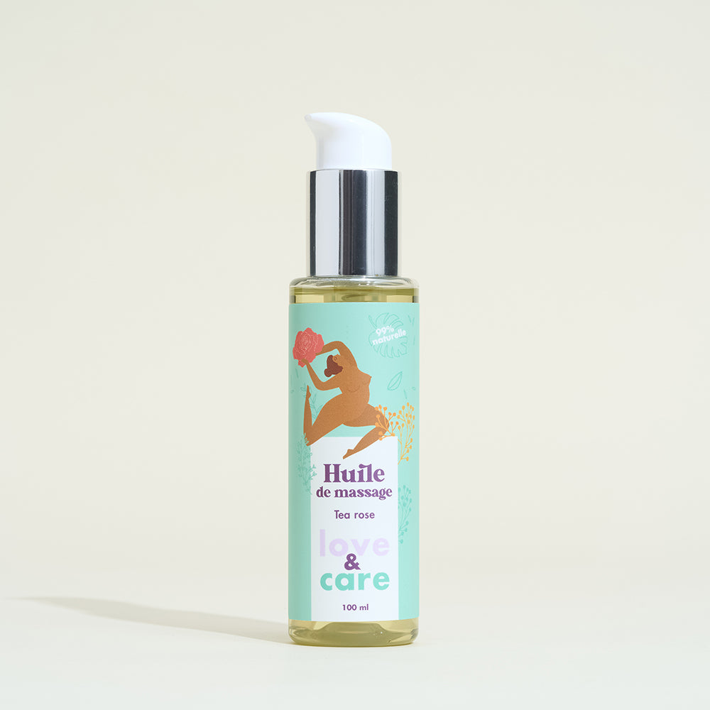 Huile de massage parfumée Love & Care - Tea Rose