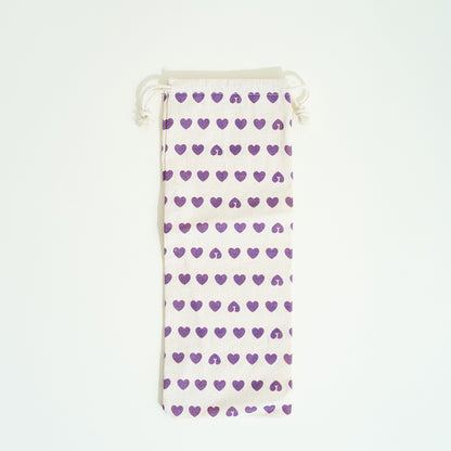 Pochon de rangement pour sextoys coeurs - Medium