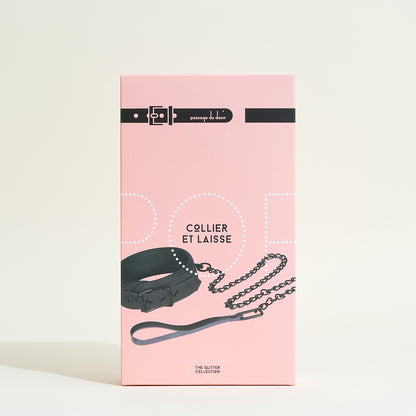 Collier et laisse Pop - Noir pailleté