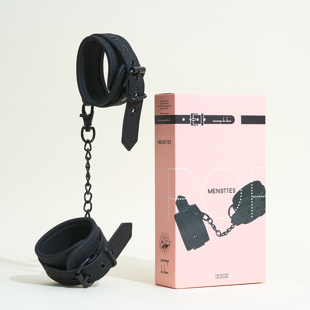 Menottes Pop - Noir pailleté
