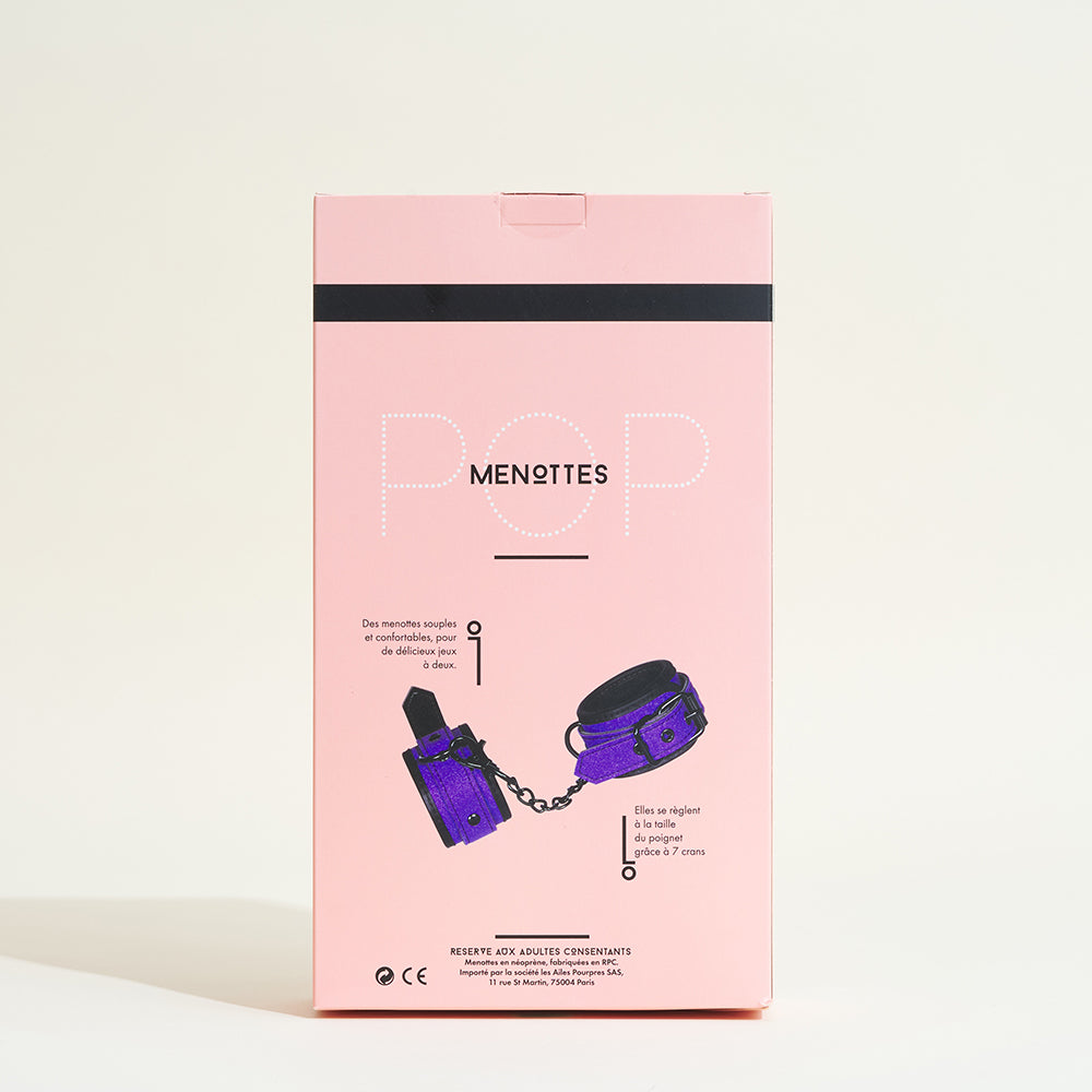 Menottes Pop - Violet pailleté