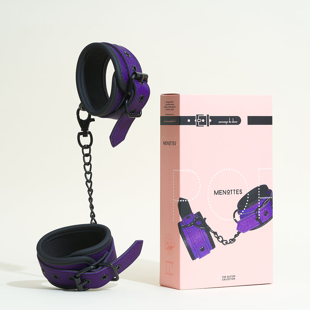 Menottes Pop - Violet pailleté
