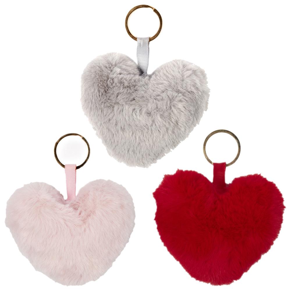 Porte-clés peluche cœur