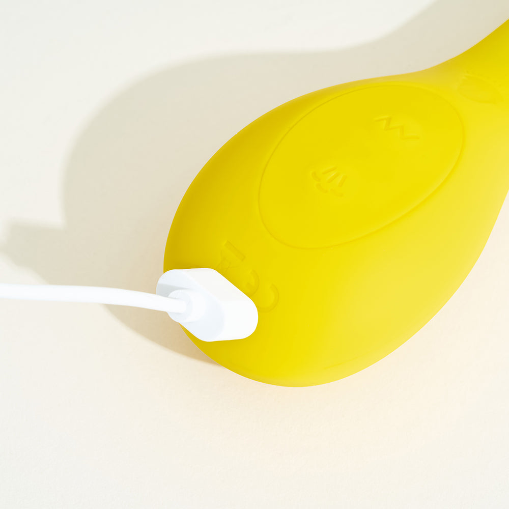 Double stimulateur Coco de Puissante - Jaune