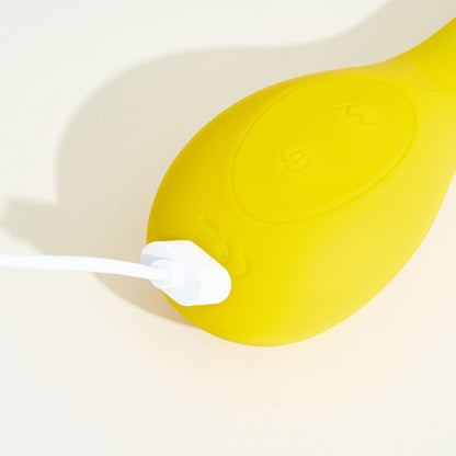 Double stimulateur Coco de Puissante - Jaune