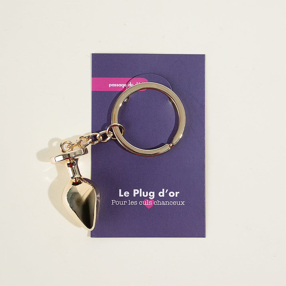 Porte-clé plug d'or