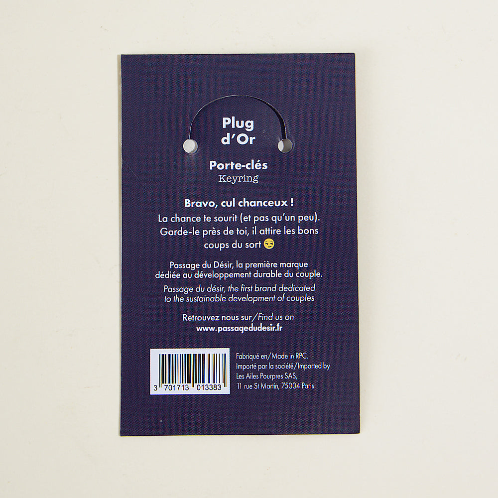 Porte-clé plug d'or