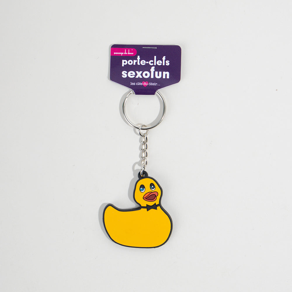 Porte-clefs Sexofun Emojis ou clito - Canard Jaune