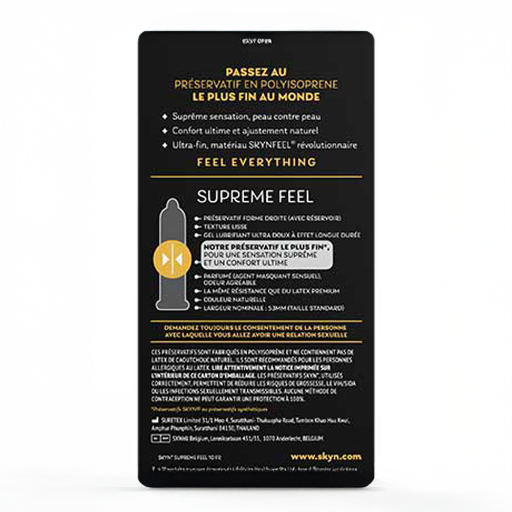 Préservatifs Skyn Supreme Feel