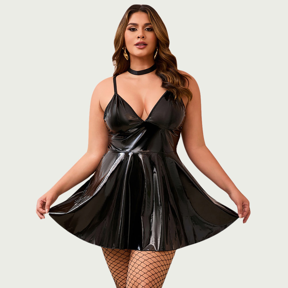 Robe patineuse simili cuir OhYeah - Robe patineuse simili cuir OhYeah