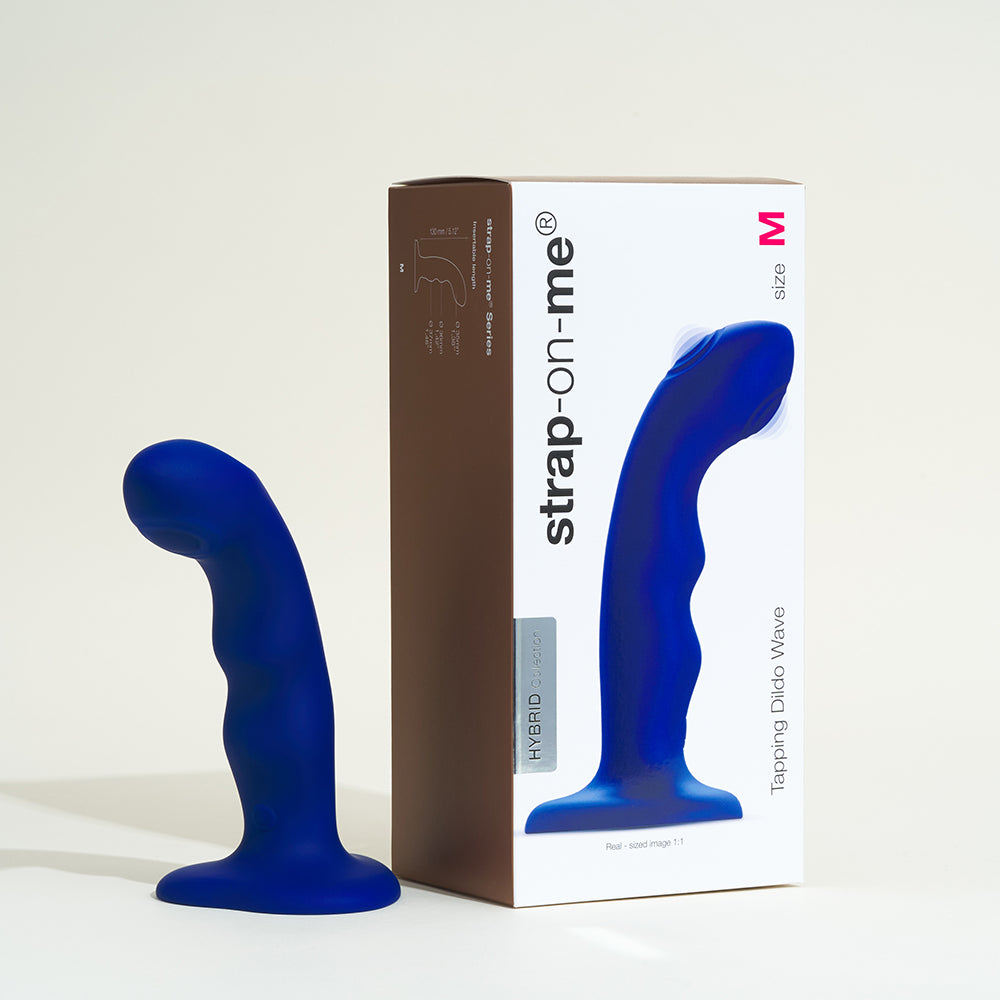 Tapping dildo Wave Strap on Me - Bleu