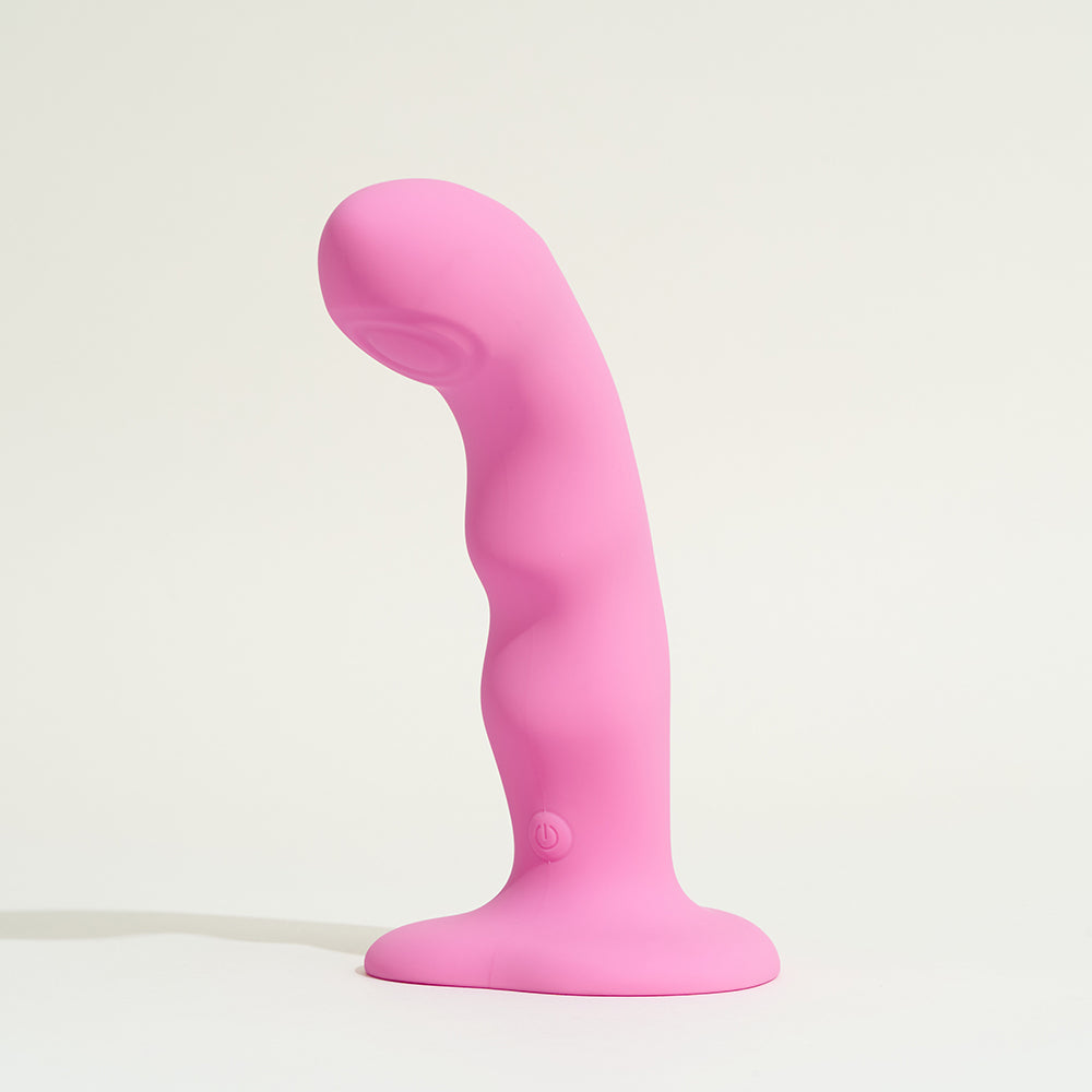 Tapping dildo Wave Strap on Me - Rose