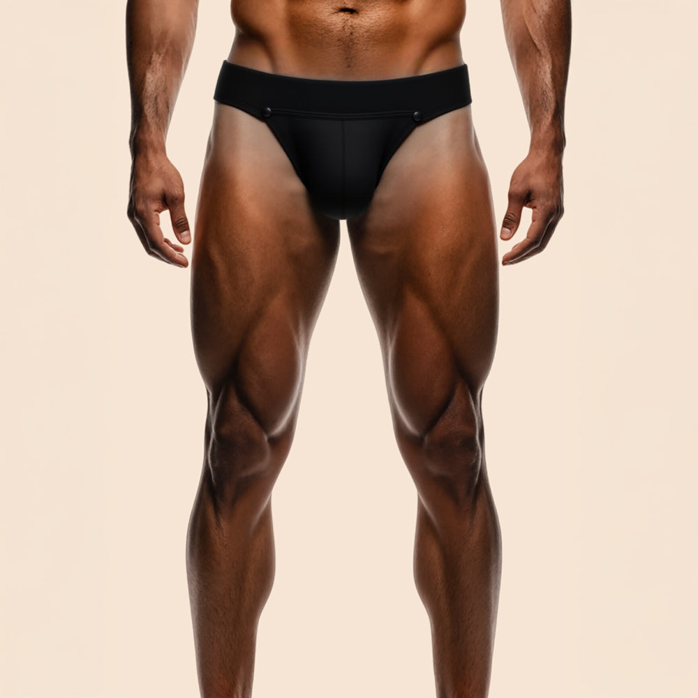 Slip ouvert déboutonnable Théo Passage du désir lingerie