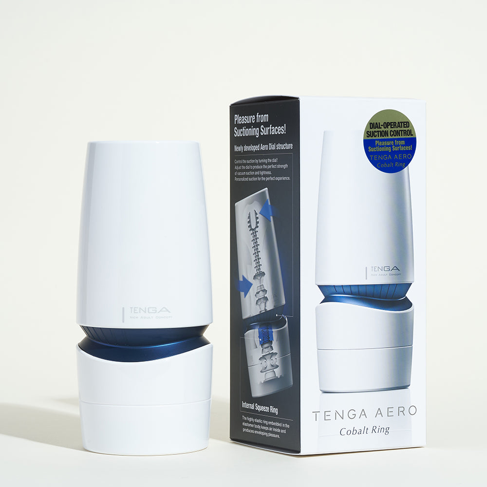 Tenga Aero Cobalt & Silver Ring - Cobalt