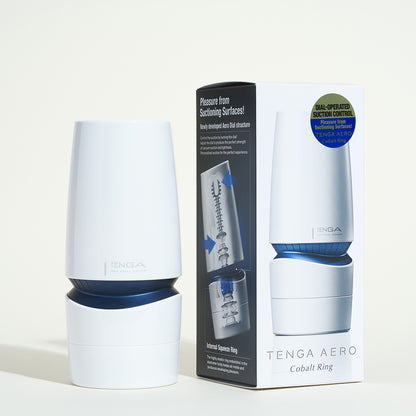 Tenga Aero Cobalt & Silver Ring - Cobalt