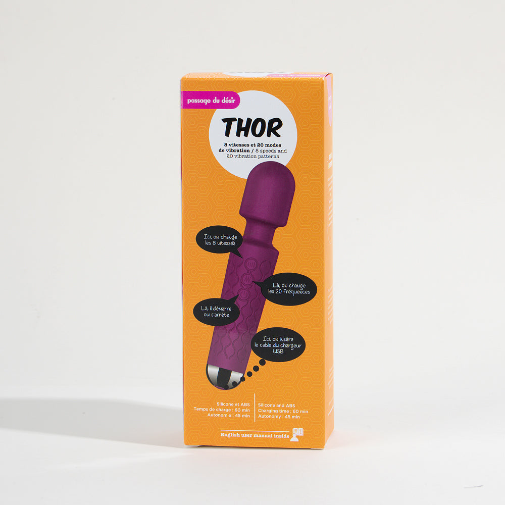 Thor Mini Wand Silicone - Bordeaux