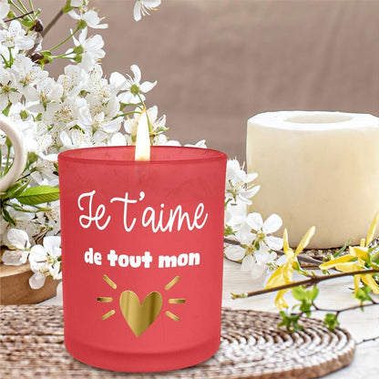 Bougie Je t’aime de tout mon cœur