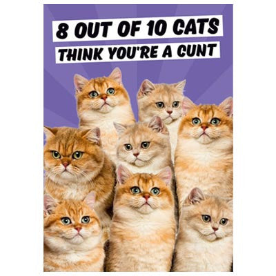 Cartes à message Dean Morris - Cats thinh you're a cunt