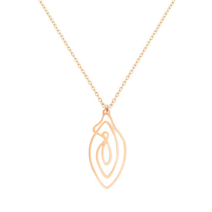 Collier Vulve or rose Vulvii