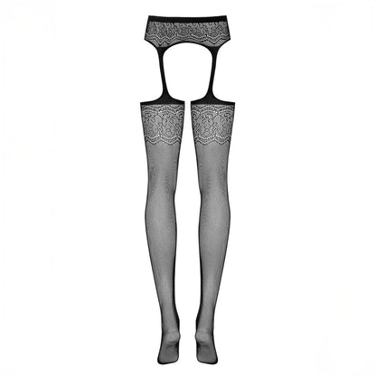 Collants effet porte-jarretelles floral Obsessive - Collants effet porte-jarretelles floral Obsessive