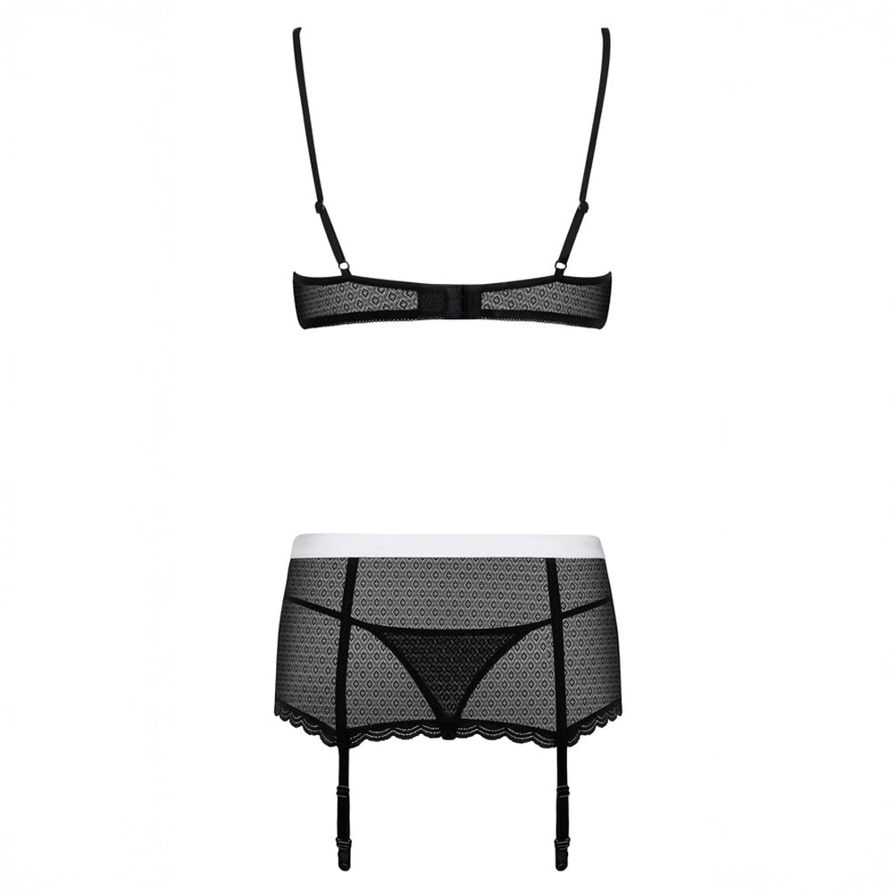 Tenue sexy de soubrette 5 pièces Obsessive - Tenue sexy de soubrette 5 pièces Obsessive