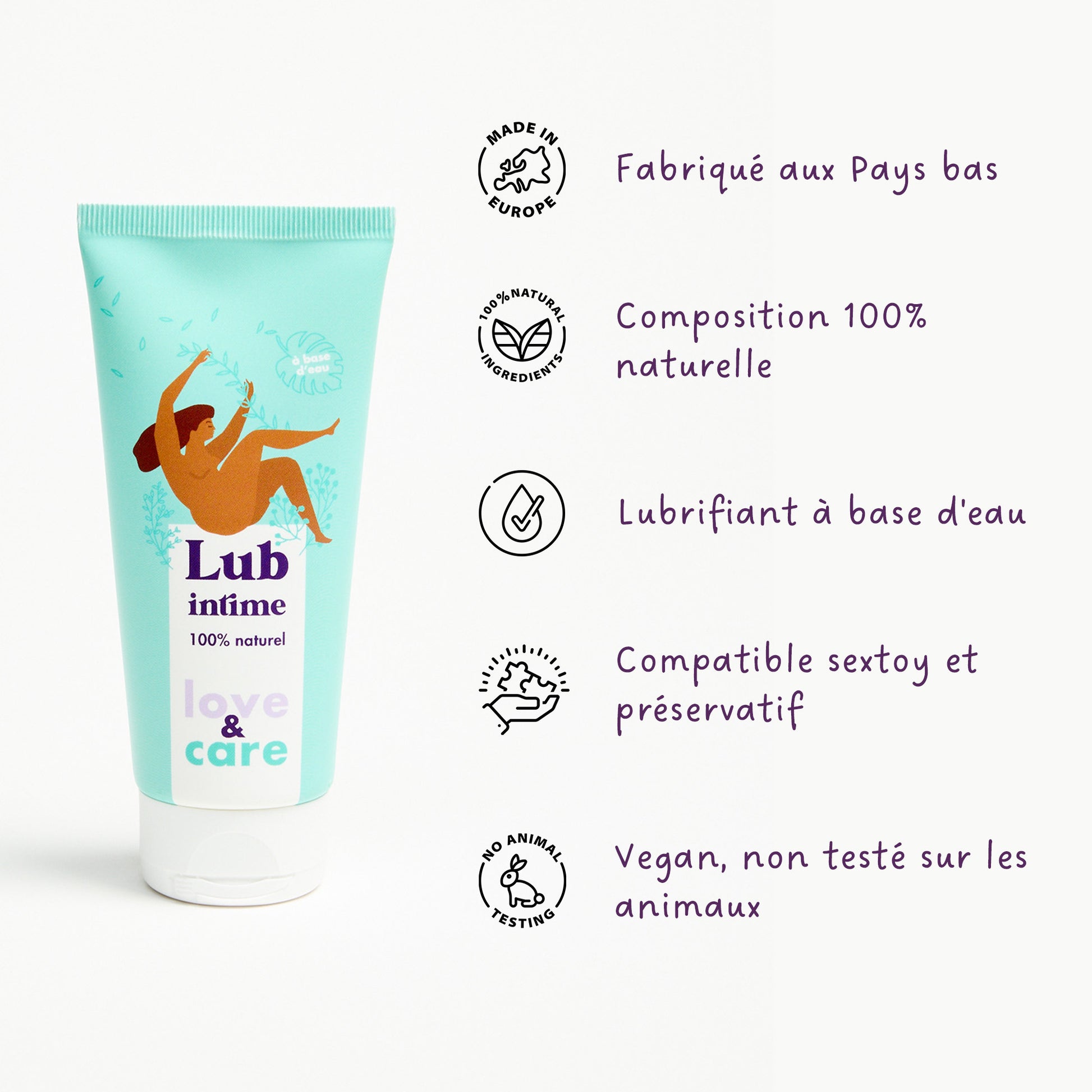 Lubrifiant 100% naturel Love and Care - 100 ml