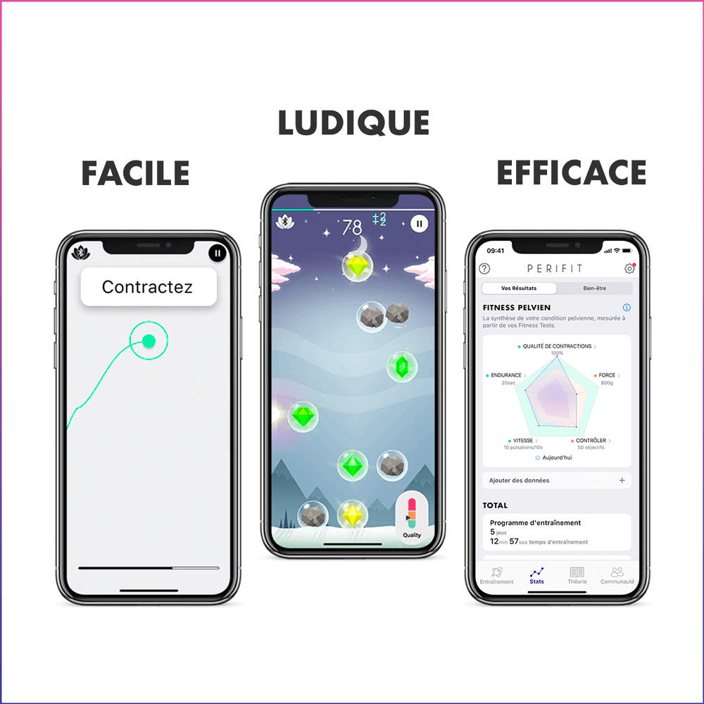 Perifit sonde périnéale connectée - Rose