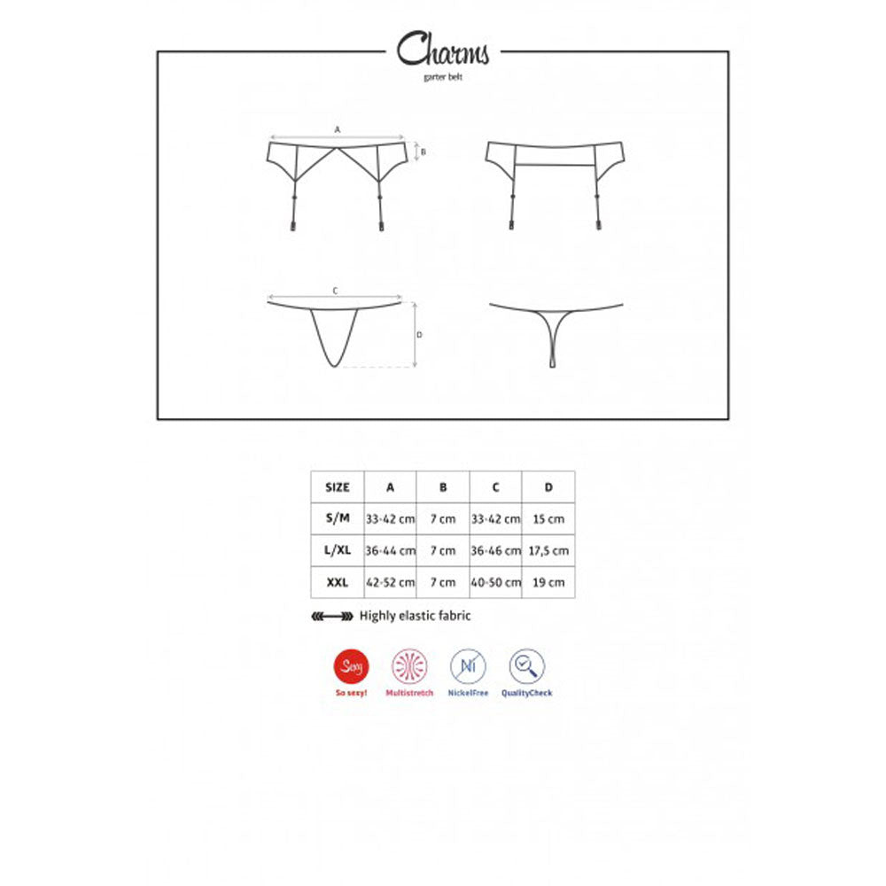 Porte-jarretelles Charms Obsessive - S/M