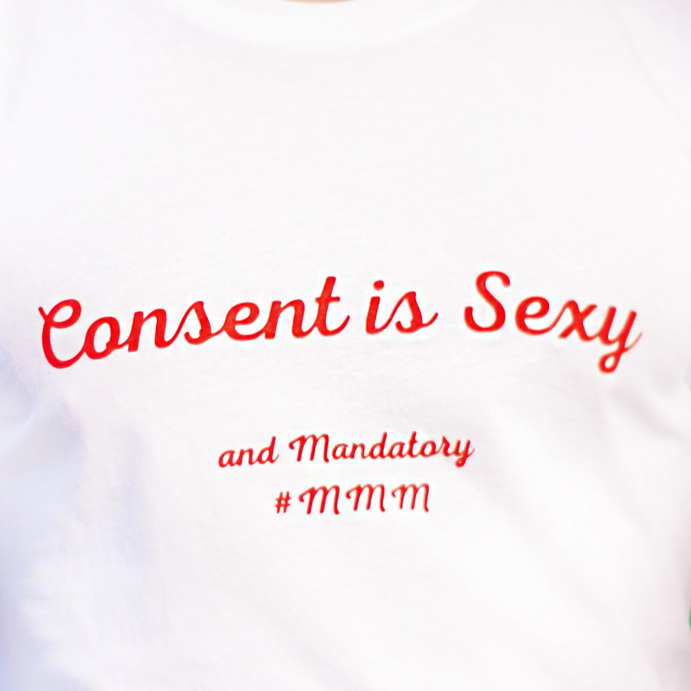 T-Shirt Blanc Consent is Sexy #1